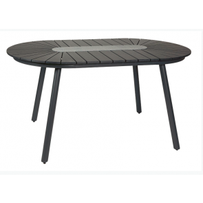 Ovalt bord 95 x 160 med granit i midten   (442748)