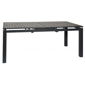 Havebord  med udtræk  100 x 200/250  Antracit sort - (443660)