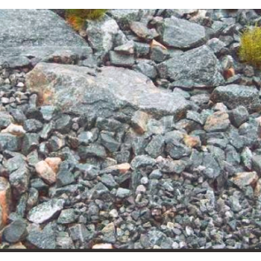 Granitmiljø Grå Stockholm 1 ton i Storsæk. - LEVERING JYLLAND/FYN