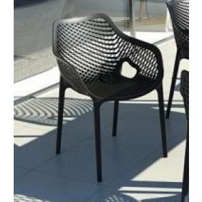 Stol med armlæn. Sort AIR XL  (910063) -  Sælges kun i pakninger af 4 stk.
